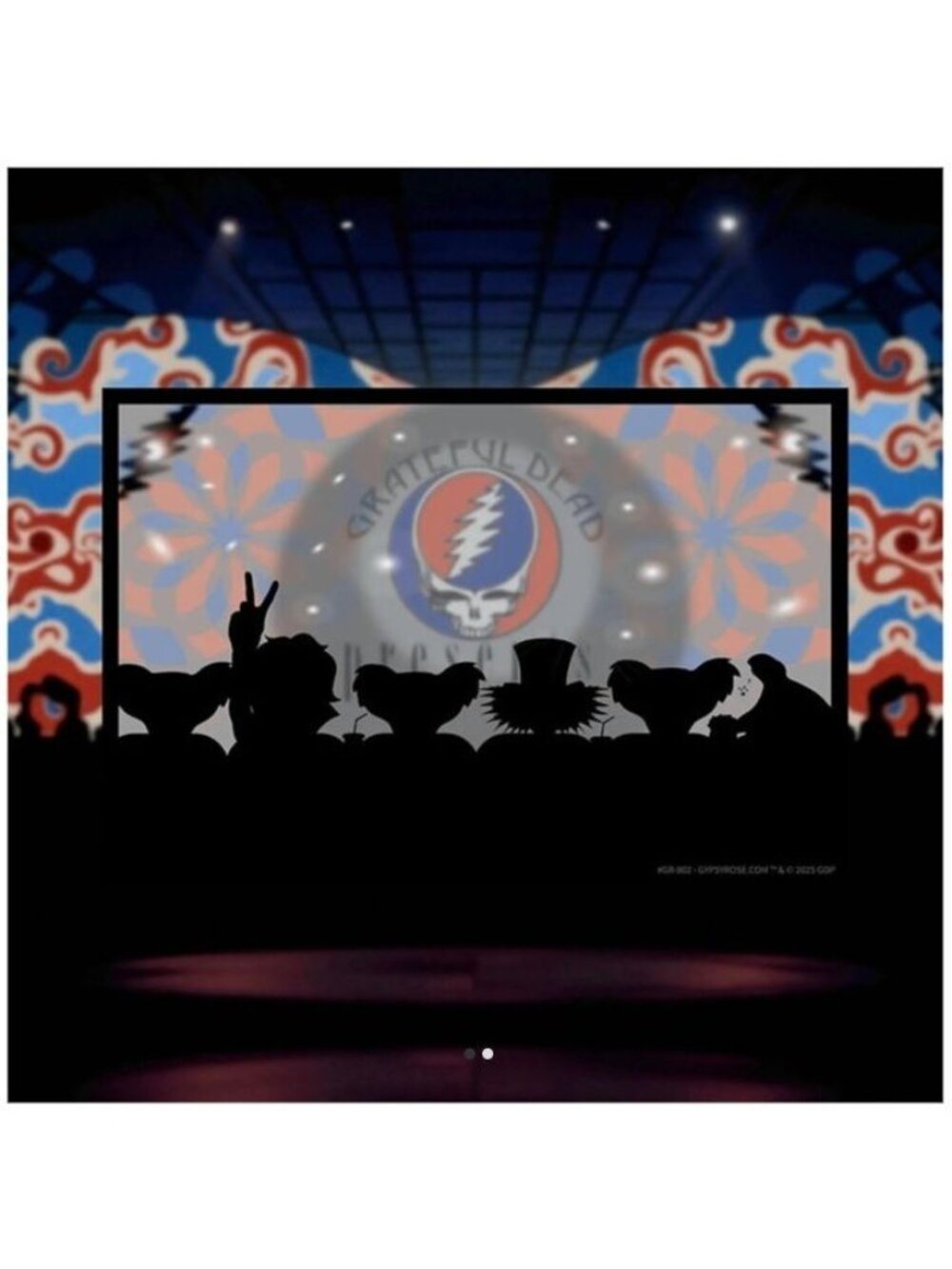 New Grateful Dead Bears Movie Night Tapestry Decor Wall Hanging NIP Poster Skull - Picture 2 of 3